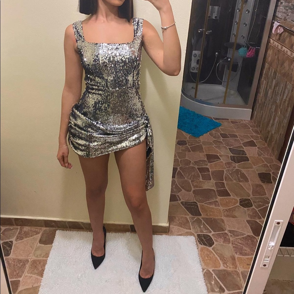 Sequin Silver Dress